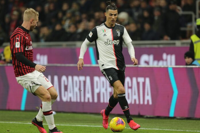 Milan-Juventus: Simon Kjaer e Cristiano Ronaldo - Milanpress, robe dell'altro diavolo
