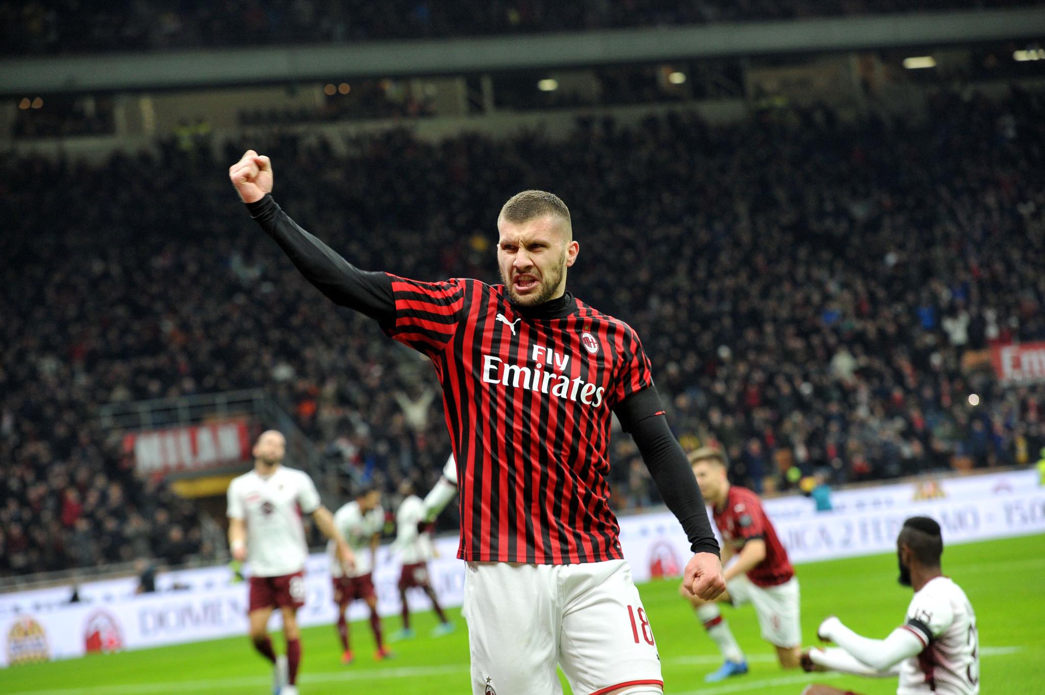 Milan: Ante Rebic esulta dopo il gol al Torino - Milanpress, robe dell'altro diavolo