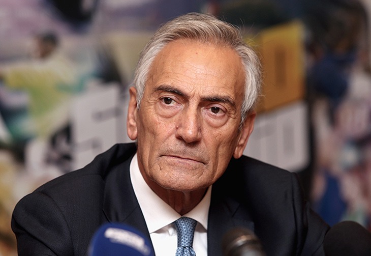 Il presidente della Figc Gabriele Gravina Il presidente della Figc Gabriele Gravina