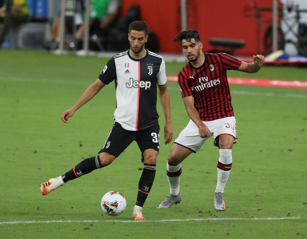 Milan: Lucas Paquetá in pressing su Rodrigo Bentancur - Milanpress, robe dell'altro diavolo