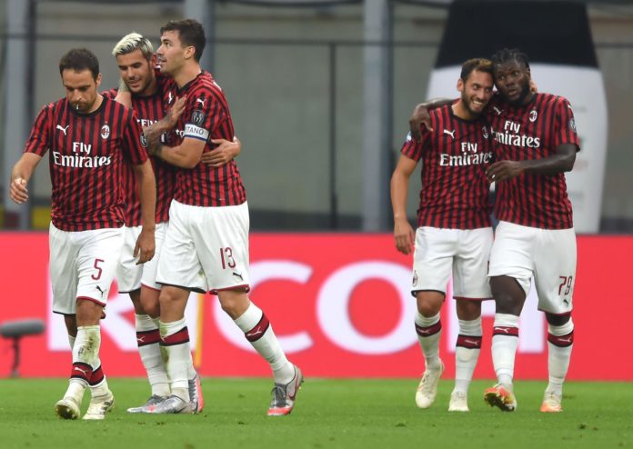 Bonaventura Theo Hernandez Romagnoli Calhanoglu Kessie MilanPress