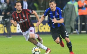 Atalanta-Milan: Hakan Calhanoglu e Remo Freuler - Milanpress, Robe dell'altro Diavolo
