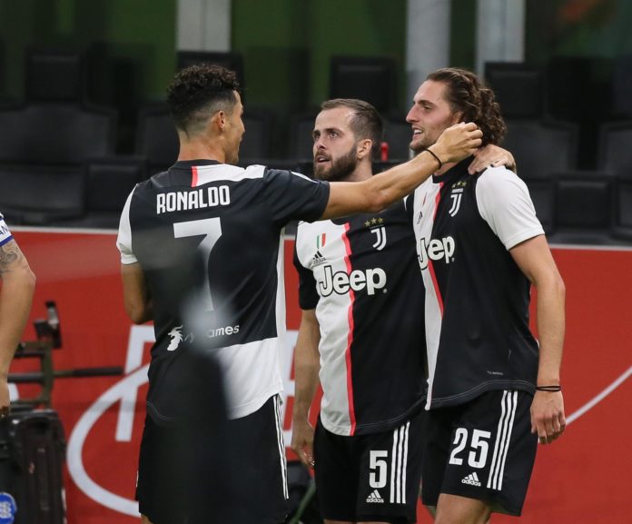 Cristiano Ronaldo, Miralem Pjanic e Adrien Rabiot ai tempi della Juventus - MilanPress, robe dell'altro diavolo