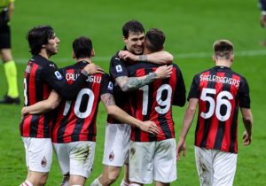 Milan: Tonali, Calhanoglu, Romagnoli, Theo Hernandez e Saelemaekers (Photo Credit: Agenzia Fotogramma)