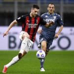 Milan-Benevento: Dalot e Improta (Photo Credit: Agenzia Fotogramma)
