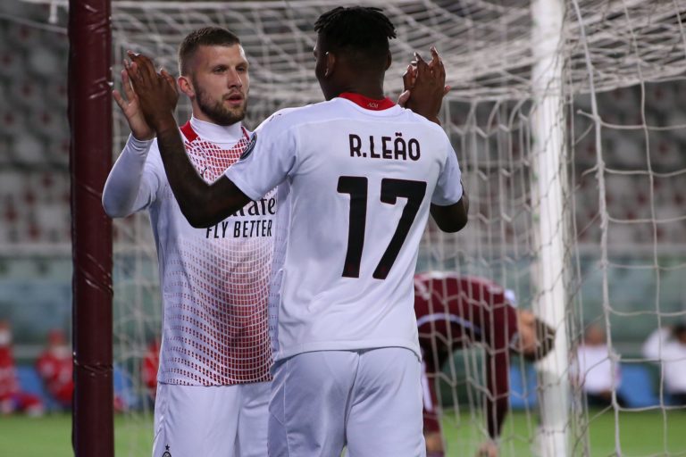 Wolfsberger-Milan 0-2: uno-due lampo dei rossoneri con Leao e Rebic
