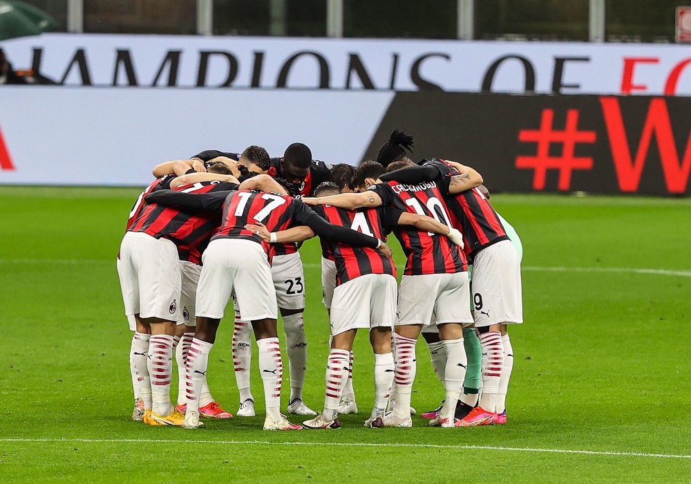 La squadra del Milan (Photo Credit: Agenzia Fotogramma)
