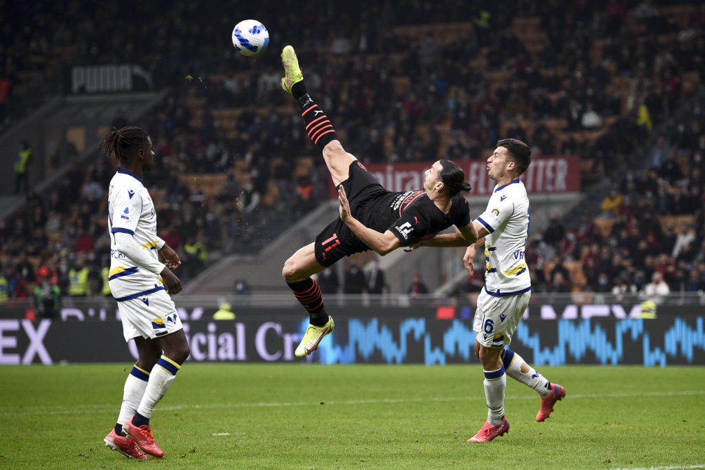 Milan-Hellas Verona: Zlatan Ibrahimovic, Nicolò Casale e Adrian Tameze (Photo Credit: Agenzia Fotogramma)