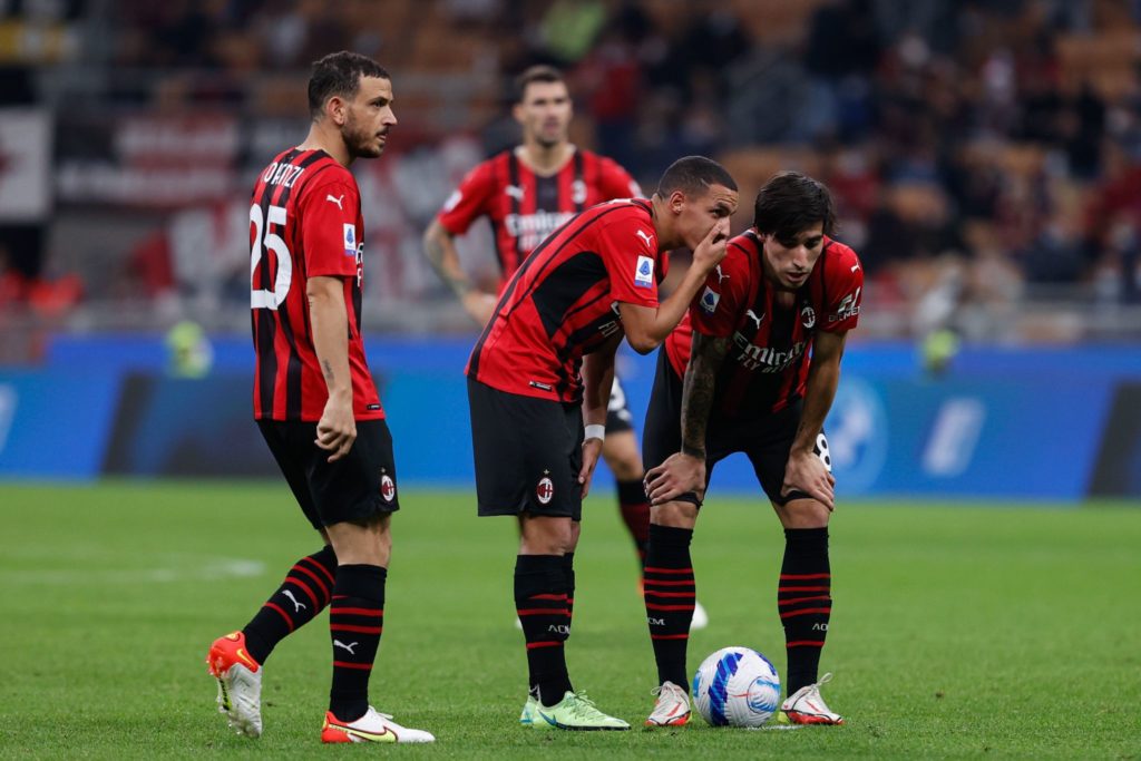 Milan: Alessandro Florenzi, Ismael Bennacer e Sandro Tonali (Photo Credit: Agenzia Fotogramma)
