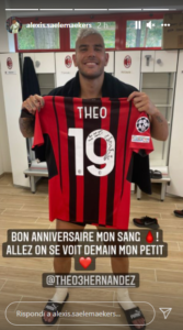 Compleanno Theo Hernandez - gli auguri di Saelemaekers