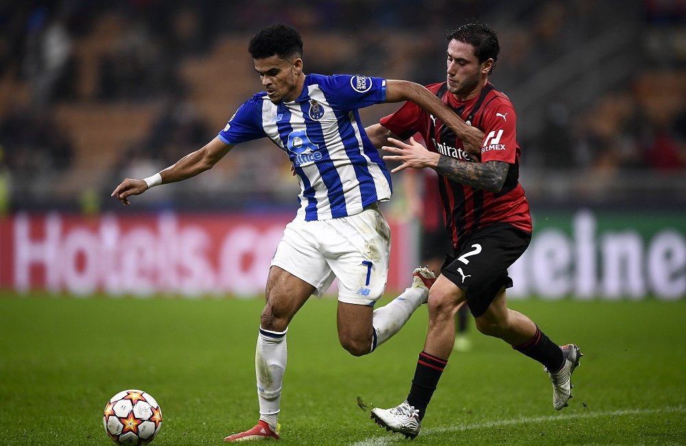 Milan-Porto: Davide Calabria e Luis Diaz (Photo Credit: Agenzia Fotogramma)