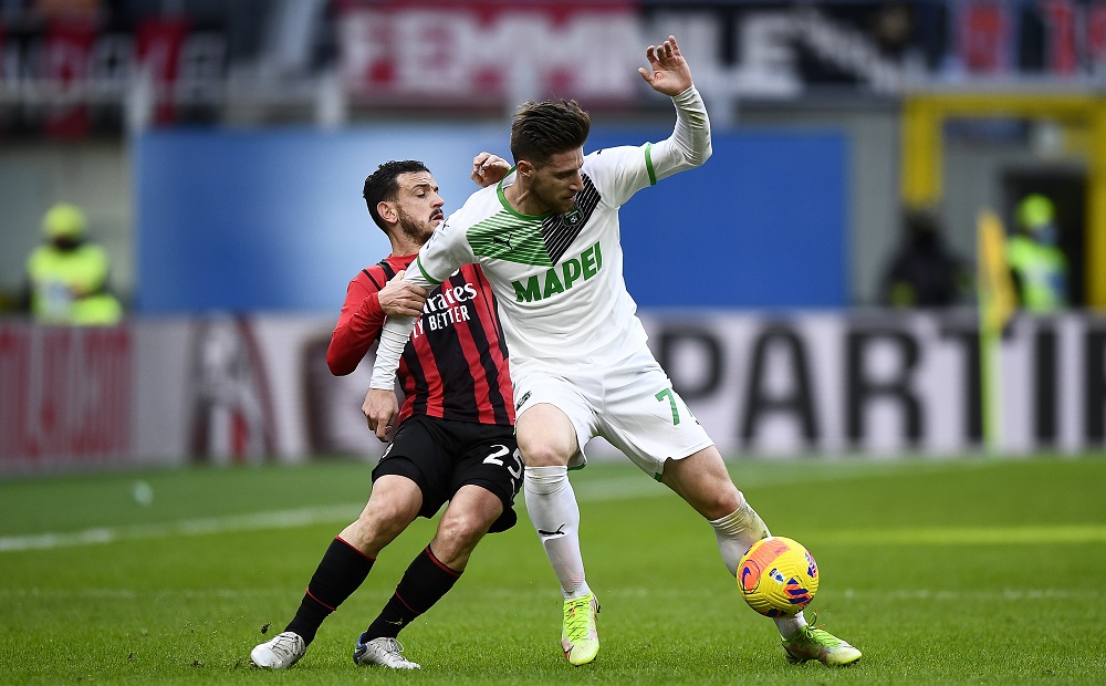 Milan-Sassuolo: Alessandro Florenzi e Giorgos Kyriakopoulos (Photo Credit: Agenzia Fotogramma)