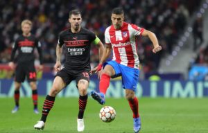 Atletico Madrid-Milan: Alessio Romagnoli e Luis Suarez (Photo Credit: Agenzia Fotogramma)