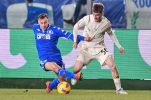 Empoli-Milan: Szymon Zurkowski e Alexis Saelemaekers (Photo Credit: Agenzia Fotogramma)