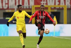 Milan-Liverpool: Pierre Kalulu e Divock Origi (Photo Credit: Agenzia Fotogramma)