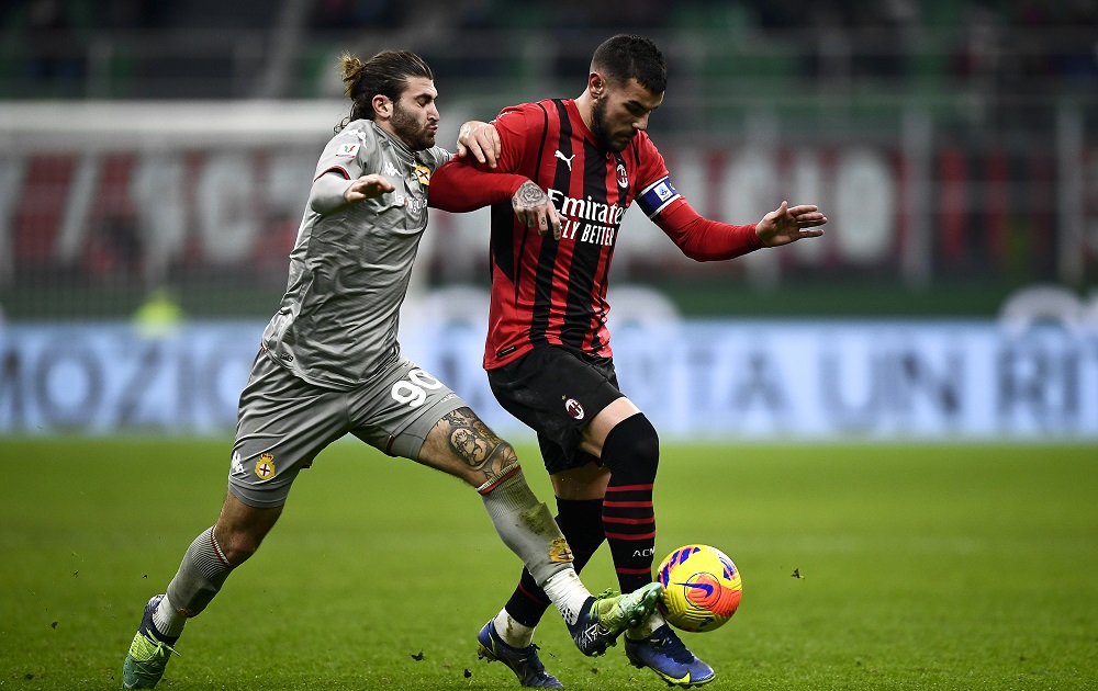 Milan-Genoa: Theo Hernandez e Manolo Portanova (Photo Credit: Agenzia Fotogramma)