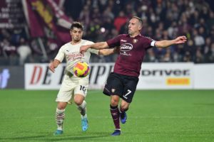 Milan-Salernitana: Brahim Diaz, Franck Ribery (Photo Credit: Agenzia Fotogramma)