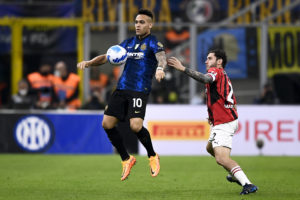 Inter-Milan: Davide Calabria e Lautaro Martinez (Photo Credit: Agenzia Fotogramma)