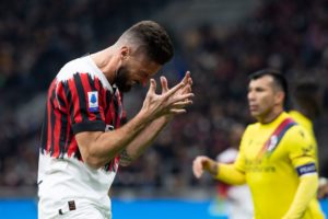 Milan: Olivier Giroud (Photo Credit: Agenzia Fotogramma)