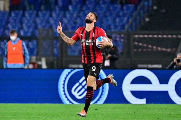 Milan: Olivier Giroud (Photo Credit: Agenzia Fotogramma)