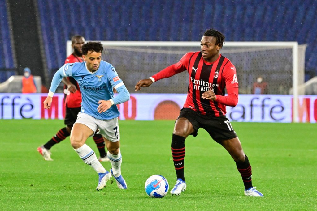 Lazio-Milan: Rafael Leao e Felipe Anderson (Photo Credit: Agenzia Fotogramma)