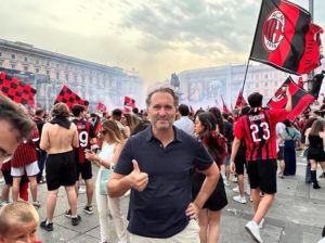 Gerry Cardinale alla festa scudetto in Duomo (Photo Credit: Corriere della Sera)