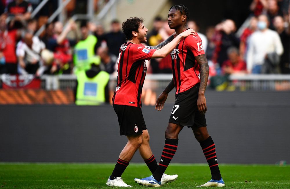 Milan: Davide Calabria, Rafael Leao (Photo Credit: Agenzia Fotogramma)