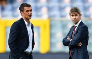 Milan: Paolo Maldini, Frederic Massara (Photo Credit: Agenzia Fotogramma)