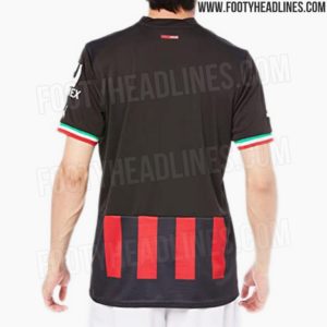 Milan: maglia casalinga stagione 2022-23 (Photo Credit: Footy Headlines)