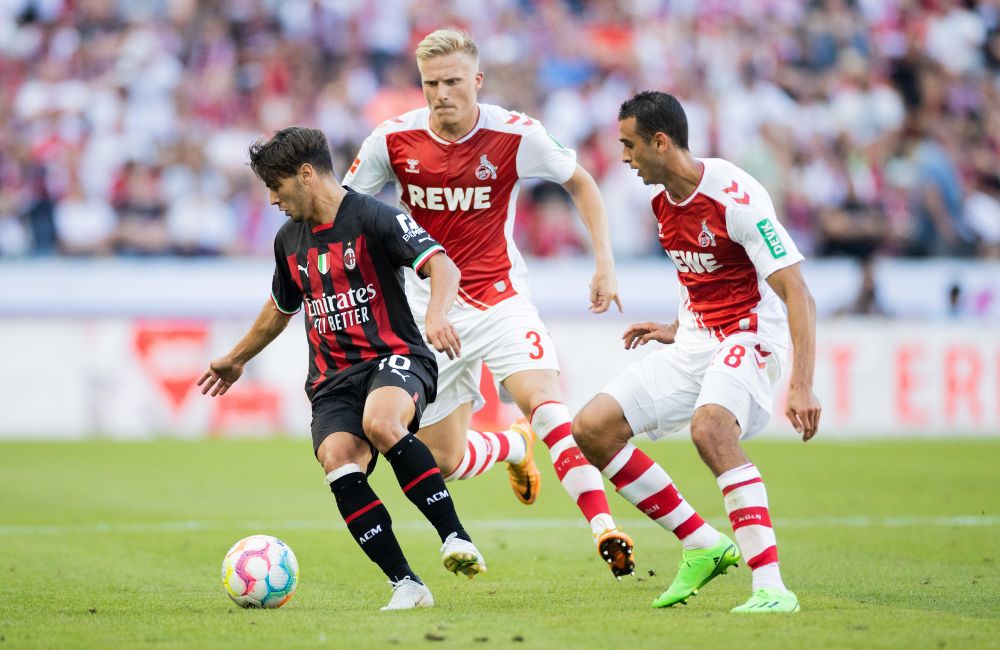 Colonia-Milan: Brahim Diaz, Kristian Pedersen e Ellyes Skhiri (Photo Credit: Agenzia Fotogramma) Colonia-Milan: Brahim Diaz, Kristian Pedersen e Ellyes Skhiri (Photo Credit: Agenzia Fotogramma)