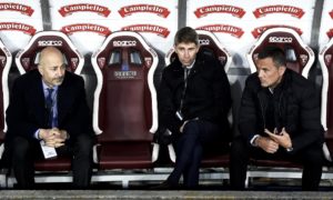 Milan: Paolo Maldini, Frederic Massara e Ivan Gazidis (Photo Credit: Agenzia Fotogramma)