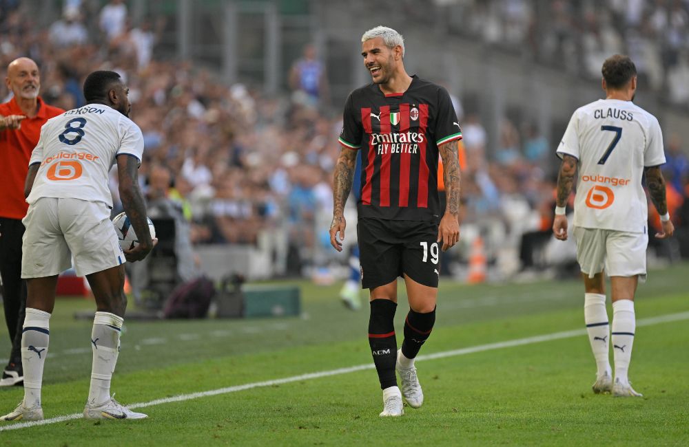 Marsiglia-Milan: Theo Hernandez, Gerson, Jonathan Clauss (Photo Credit: Agenzia Fotogramma)