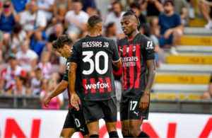 Vicenza-Milan: Rafael Leao, Junior Messias, Brahim Diaz (Photo Credit: Agenzia Fotogramma)