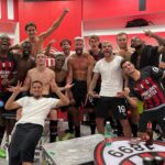 Milan-Inter derby squadra festeggia