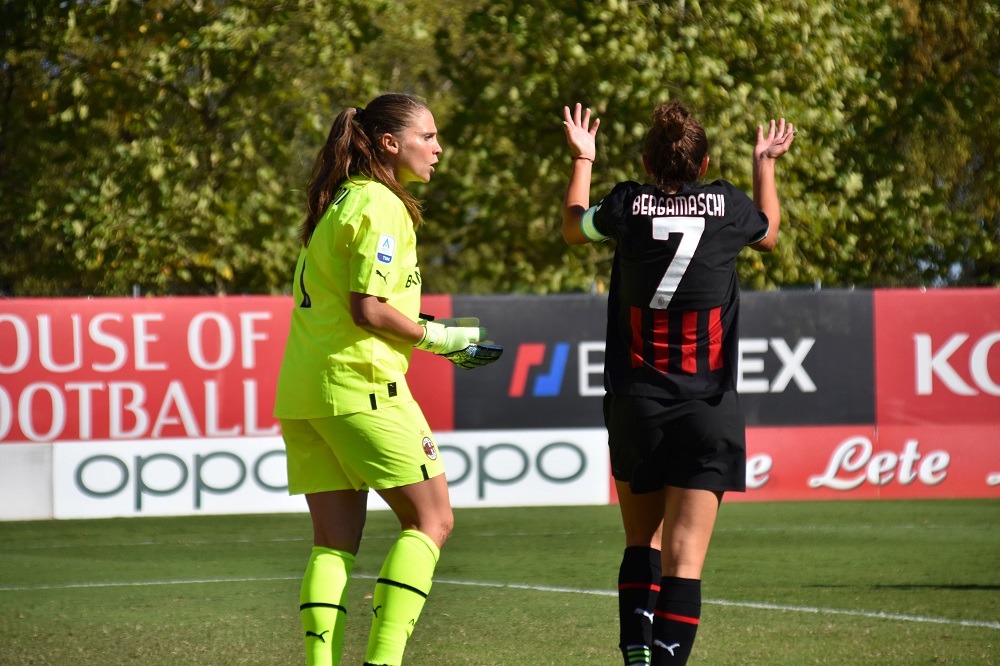 Milan Femminile: Laura Giuliani, Valentina Bergamaschi - MilanPress, robe dell'altro diavolo