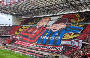 Milan: Curva Sud coreografia derby - MilanPress, robe dell'altro diavolo