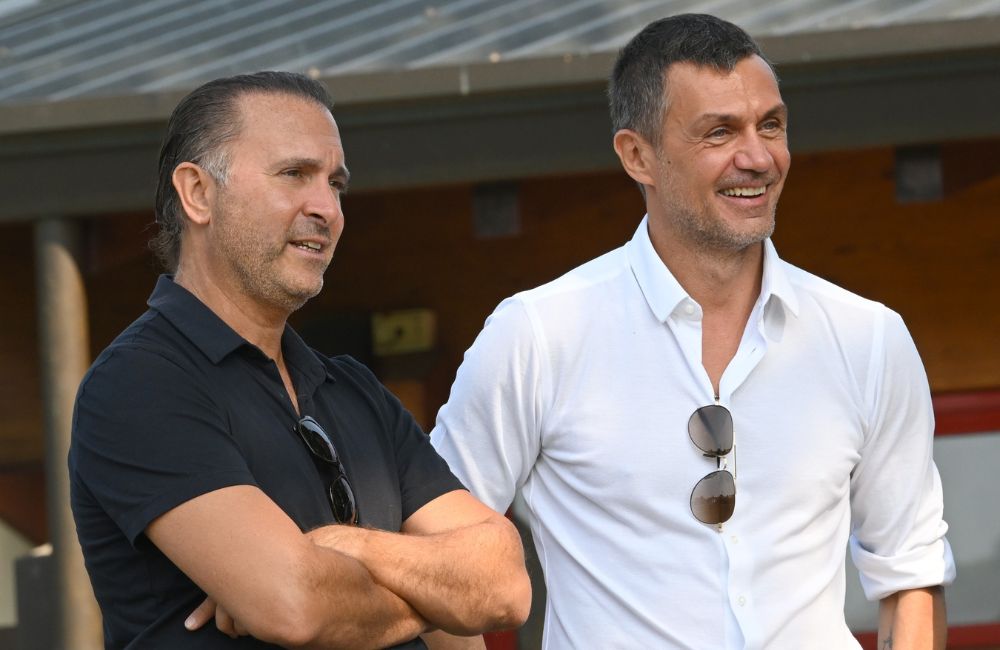 Milan: Gerry Cardinale, Paolo Maldini (Photo by AC Milan/AC Milan via Getty Images) Milan: Gerry Cardinale, Paolo Maldini (Photo by AC Milan/AC Milan via Getty Images)