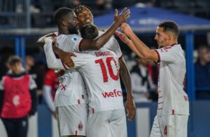 Milan: Rafael Leao, Fikayo Tomori, Brahim Diaz, Ismael Bennacer (Photo Credit: Agenzia Fotogramma)