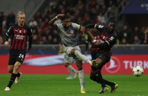 Milan-Salisburgo: Fikayo Tomori, Simon Kjaer e Junior Adamu (Photo Credit: Agenzia Fotogramma)