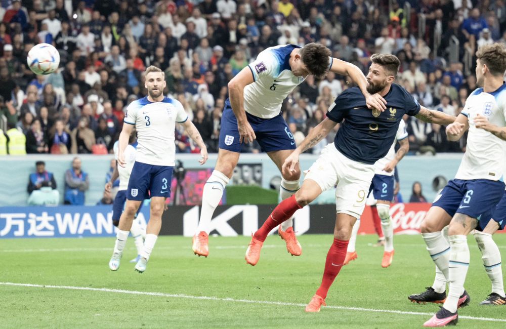 Inghilterra-Francia: Olivier Giroud, Harry Maguire (Photo Credit: Agenzia Fotogramma)