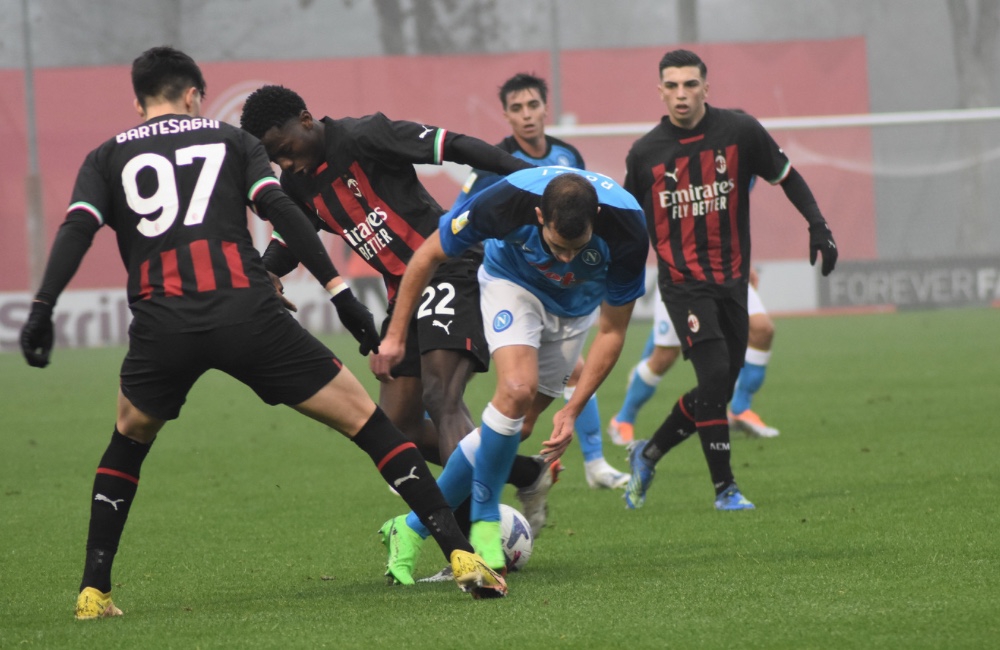 Milan-Napoli Primavera Davide Bartesaghi, Victor Eletu - MilanPress, robe dell'altro diavolo