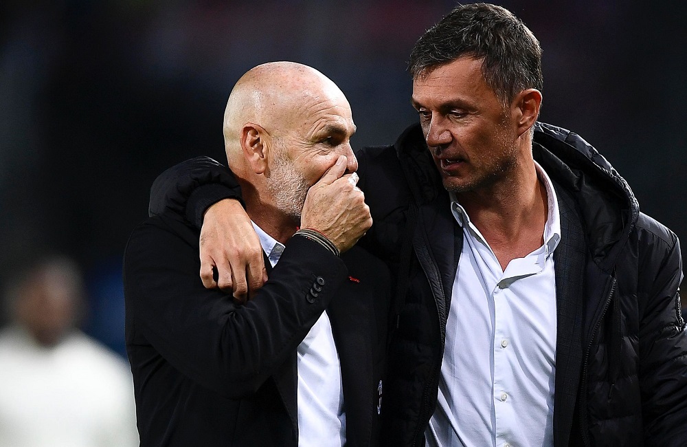 Milan: Paolo Maldini e Stefano Pioli (Photo Credit: Agenzia Fotogramma)