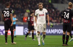 Milan-Tottenham: Simon Kjaer, Harry Kane, Malick Thiaw (Photo Credit: Agenzia Fotogramma)