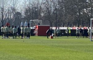 Milanello allenamento squadra pre Milan-Tottenham