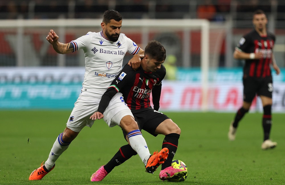 Milan-Sampdoria: Brahim Diaz e Tomas Rincon (Photo Credit: Agenzia Fotogramma)