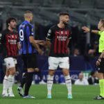 Inter-Milan: Olivier Giroud, Sandro Tonali, Edin Dzeko (Photo Credit: Agenzia Fotogramma)