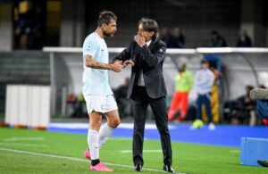 Inter: Simone Inzaghi, Francesco Acerbi (Photo Credit: Agenzia Fotogramma)
