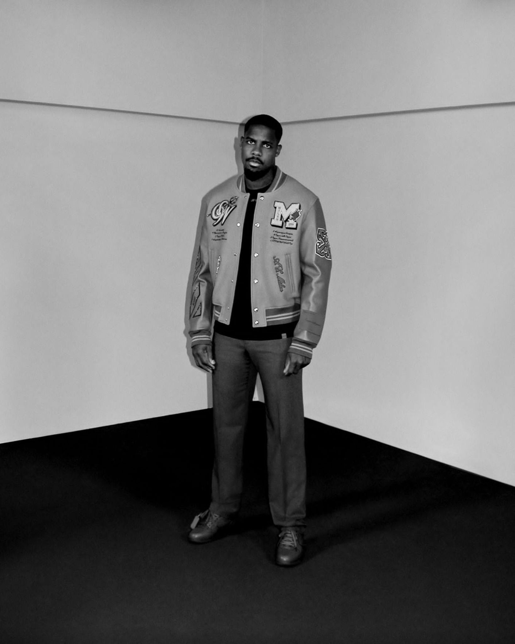 Milan: Mike Maignan e la nuova collezione Off-White (Photo via AC Milan) Milan: Mike Maignan e la nuova collezione Off-White (Photo via AC Milan)