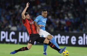 Napoli-Milan: Olivier Giroud e Natan (Photo Credit: Agenzia Fotogramma)