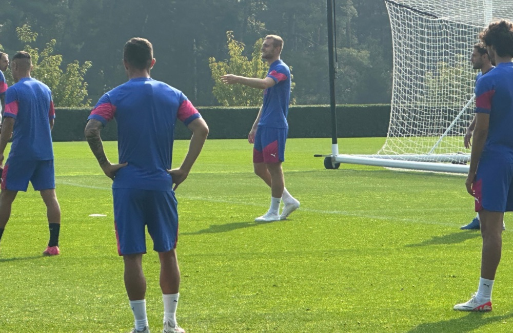 Milanello: Tommaso Pobega, Davide Calabria, Yacine Adli, Christian Pulisic - MilanPress, robe dell'altro diavolo